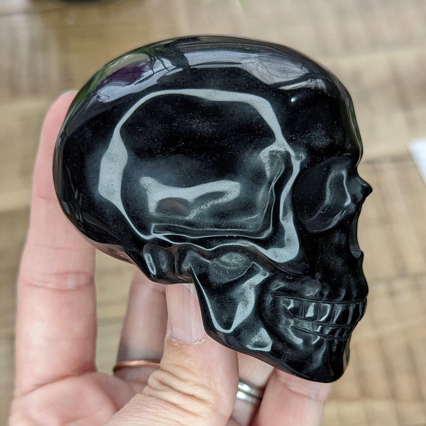 Black Obsidian Skull - 3 in