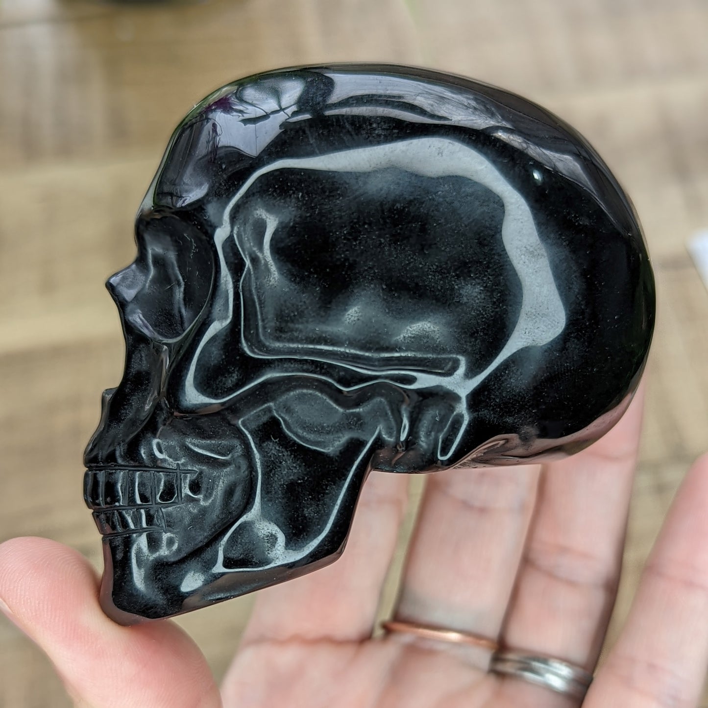 Black Obsidian Skull - 3 in