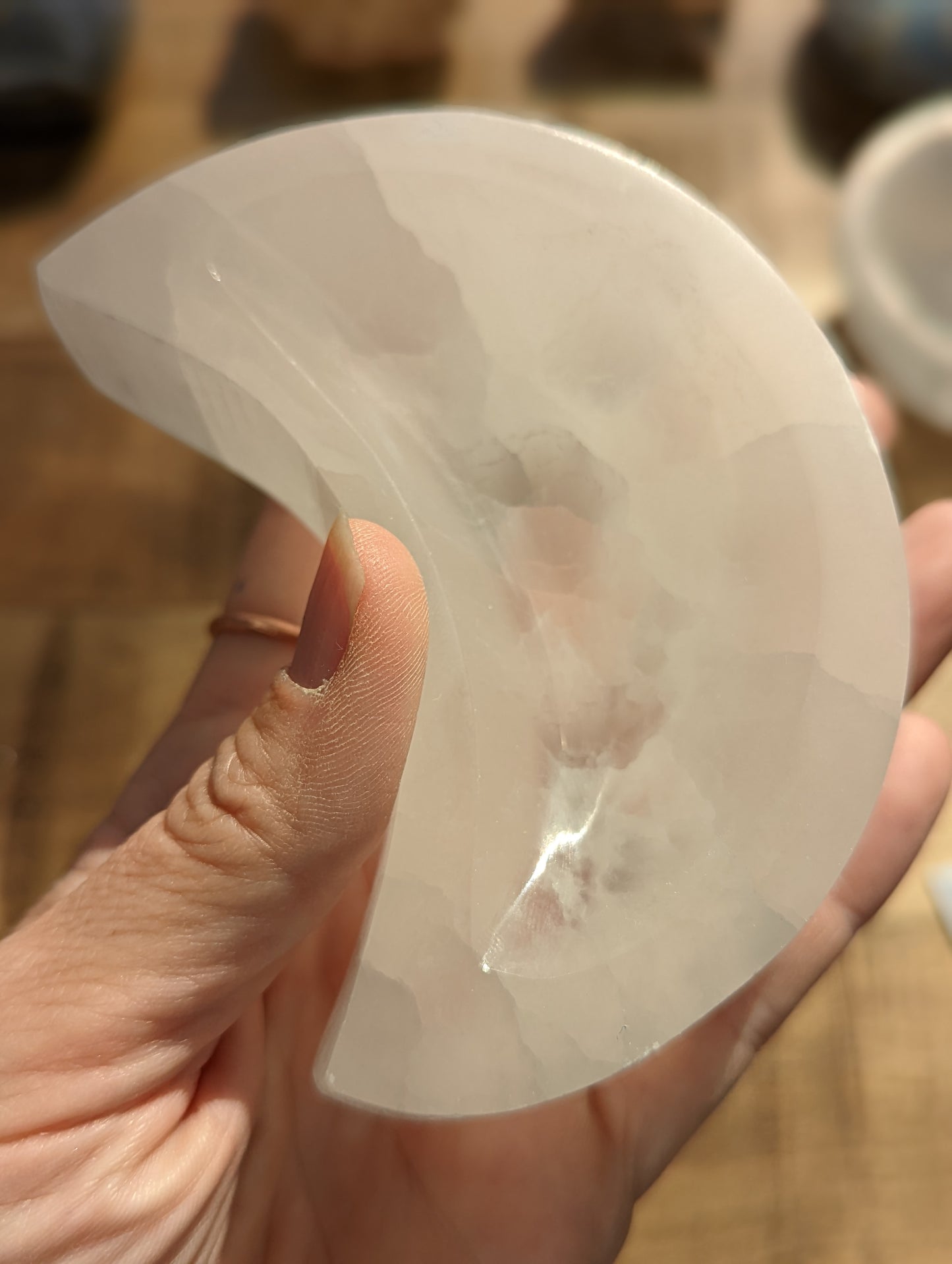 Selenite Moon Bowl